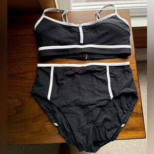 Calia Black and White Bikini Set